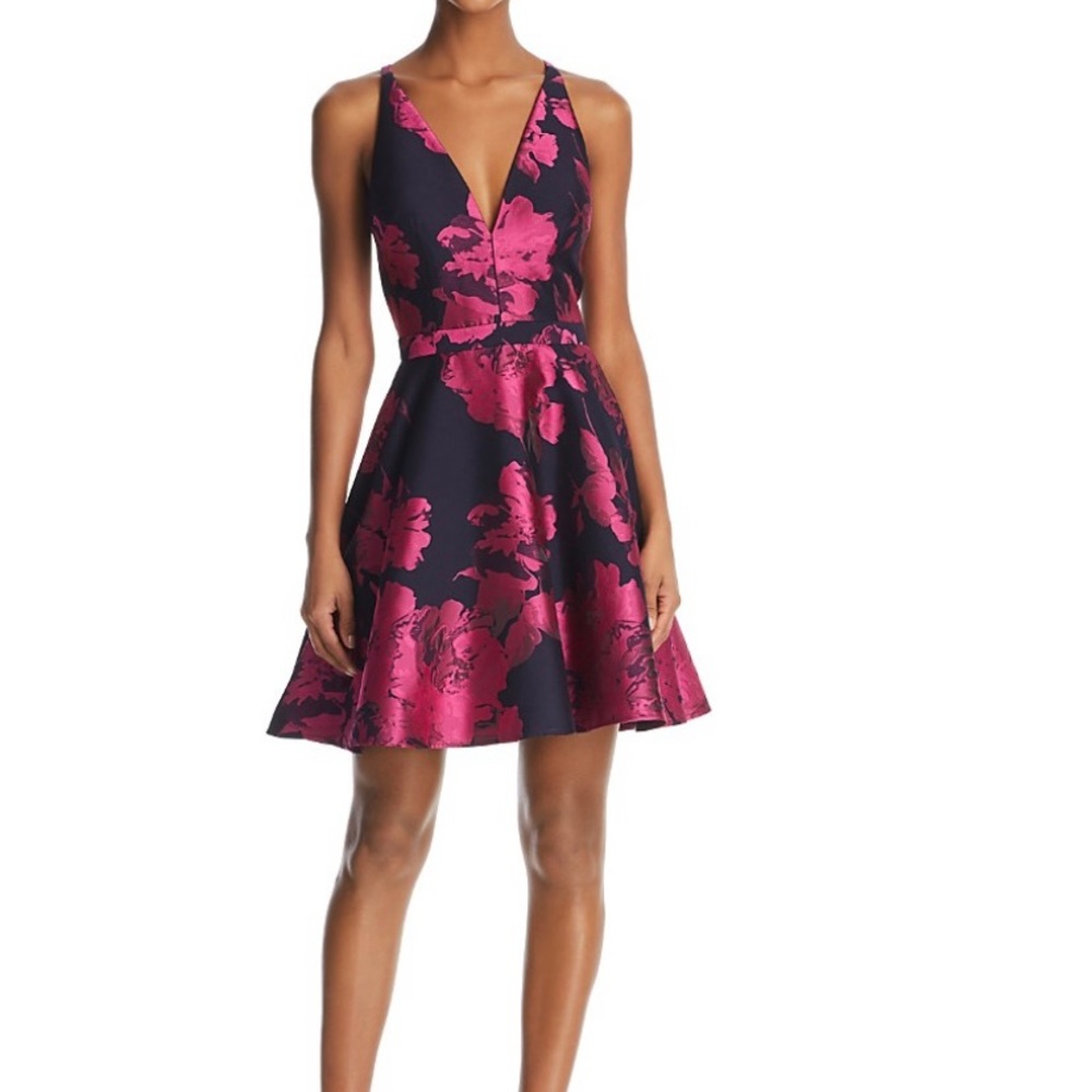 Aqua Floral Brocade Dress - 100% exclusive.